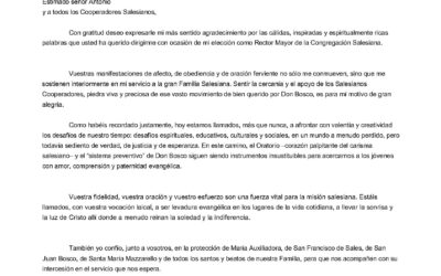 El Rector Mayor nos saluda