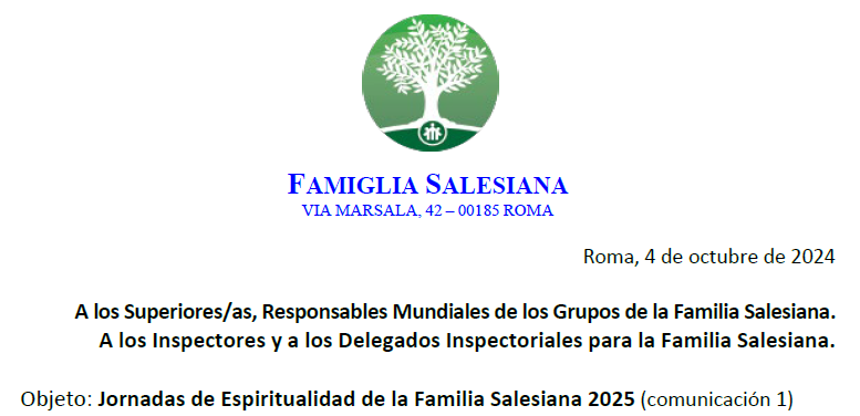 Convocatoria de las Jornadas de Espiritualidad de Familia Salesiana de 2025