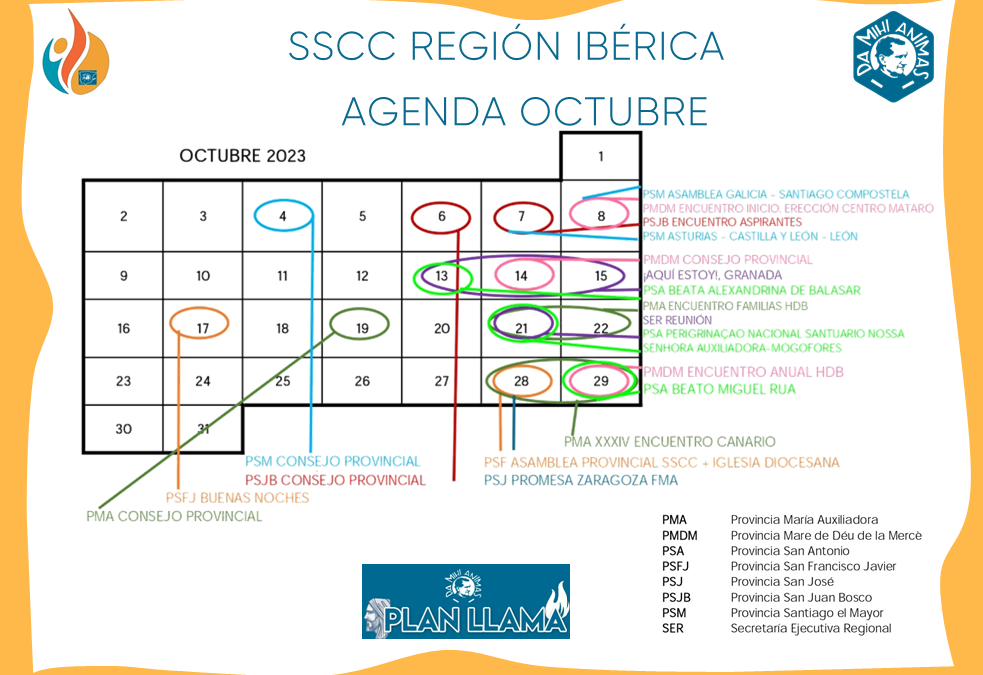 Agenda Región Ibérica octubre 2023