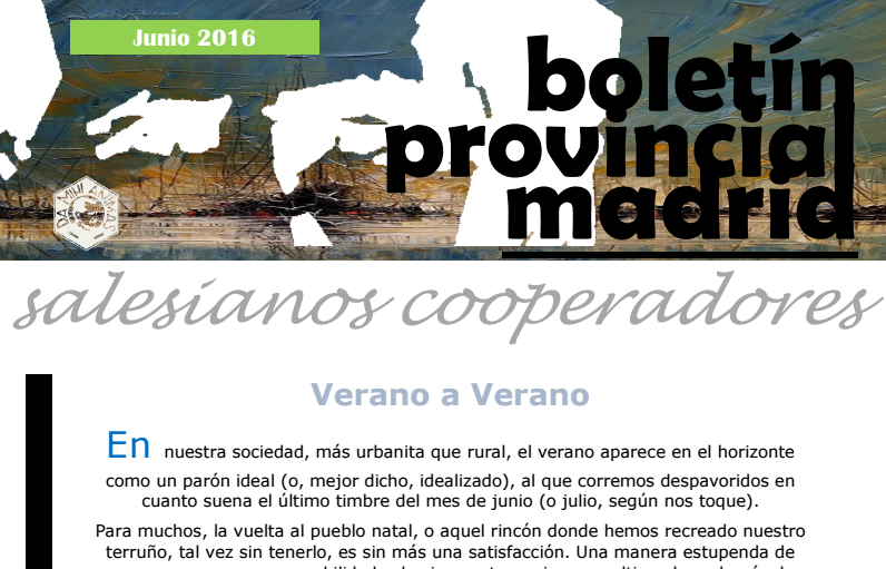 Boletín Provincial de Madrid. Junio 2016